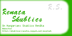 renata skublics business card